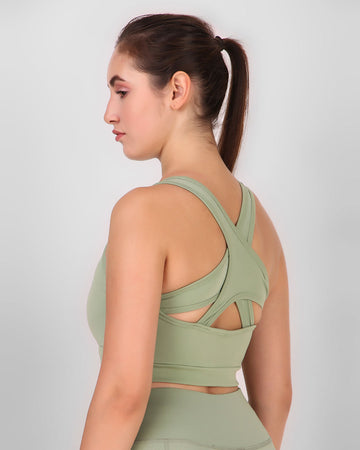 Cross Back Sports Bra - Pista